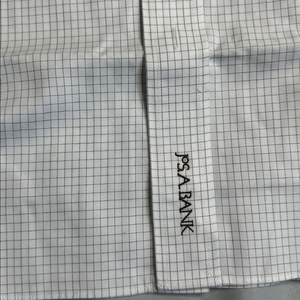 Jos. A. Bank White and Gray Checkered Dress Shirt Signature Collection. - Picture 11 of 11